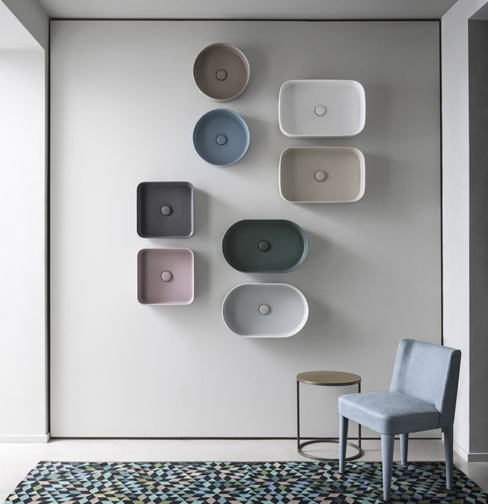 Ceramica CIELO Shui Comfort SHCOLAR60CM - Раковина накладная на столешницу 60*40 см (Cemento)