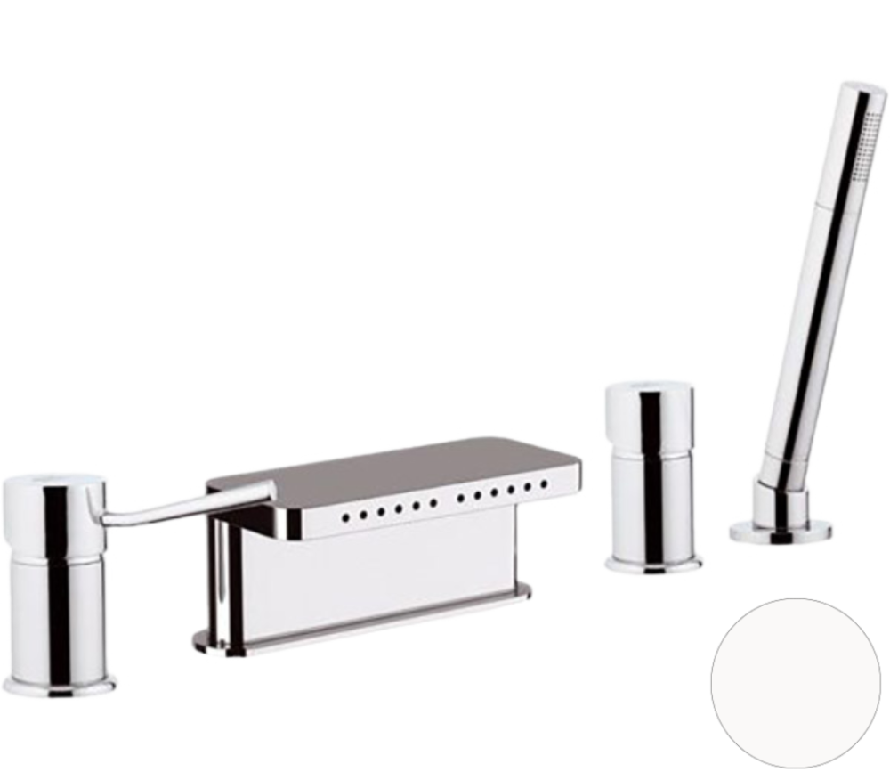 Фото Смеситель для ванны Remer Minimal N06317MMBO, белый матовый