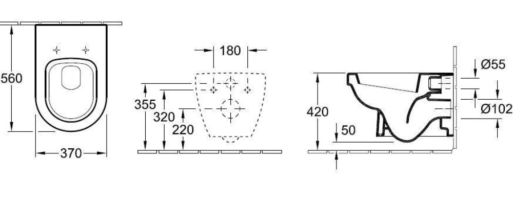 Подвесной унитаз Villeroy Boch Omnia Architectura 567410R1