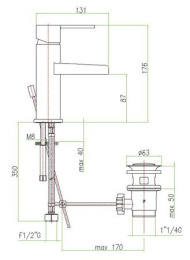 Фото Смеситель Fiore Katana 77CR7526 для раковины