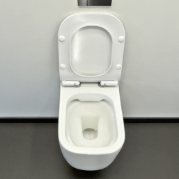 Унитаз подвесной 102 безободковый, сиденье дюропласт softclose тонкое, быстросъёмное