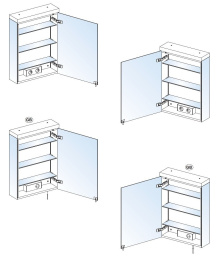 Фото Зеркальный шкаф Keuco Royal Reflex 24001171201, алюминий