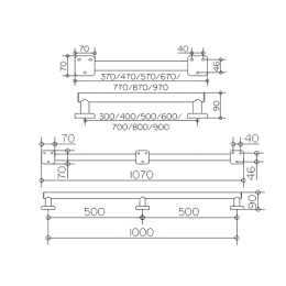 Поручень Keuco Smart Care 32301011000, хром