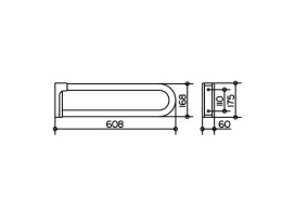 Поручень складной Keuco Smart Care 32303010600, хром