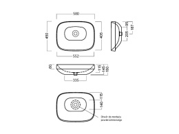 Фото Накладная раковина Hatria Abito (YXXA01) белый