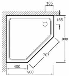 Поддон Jacob Delafon Flight 90 x 90 см, E62445-00
