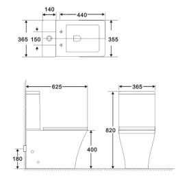 Чаша напольного унитаза BelBagno MARMI BB052CPR