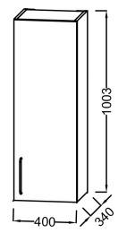 Фото Шкаф-пенал Jacob Delafon Odeon Rive Gauche 40 см, EB2571G/D-RX-442, цвет серый антрацит глянцевый, р