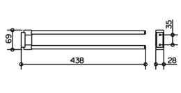 Полотенцедержатель Keuco Plan 14918010000, хром