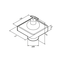 Damixa DA7736900 Jupiter Стеклянный диспенсер для жидкого мыла с настенным держателем