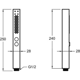 JacobDelafon Shift+ E21336-BL Ручной душ, матовый черный