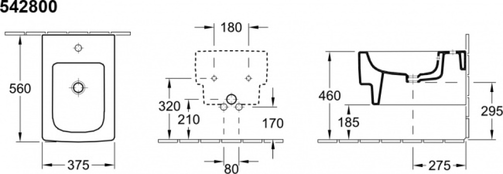 Villeroy&Boch Memento 54280001 Биде подвесное (альпийский белый)
