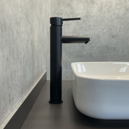 Фото Смеситель для раковины, картридж 35 мм, черный матовый, FC018B-CMT