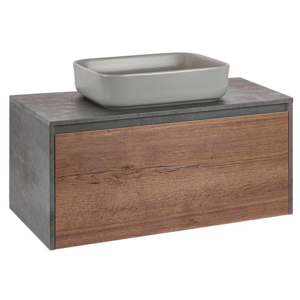 Фото База под накладную раковину Vincea Mesa (VMC-2MS100TB) T.Oak + Beton