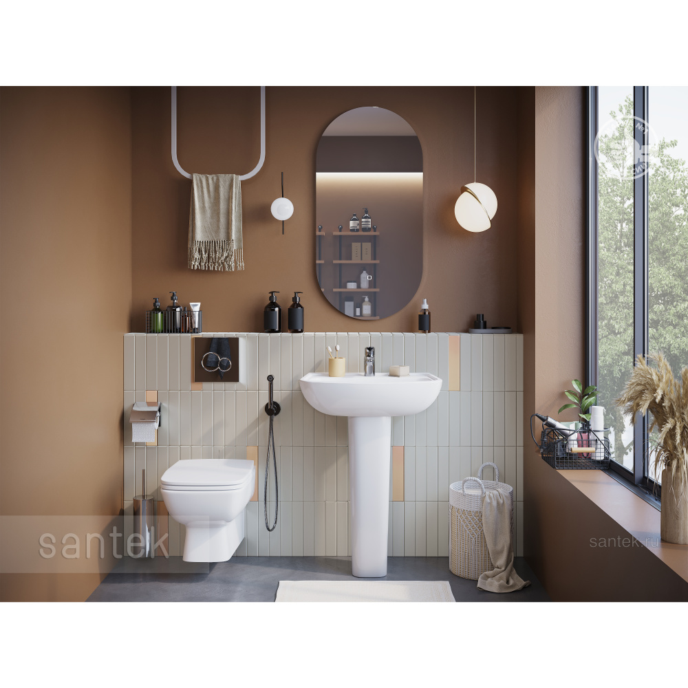 Раковина Santek Лонги 600х420 1WH501756 отверстие под смеситель