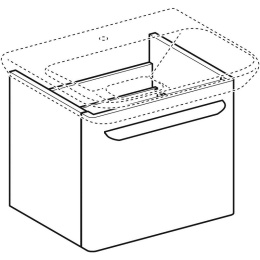 Тумба под раковину Geberit myDay Y824060000, 50 см, цвет белый