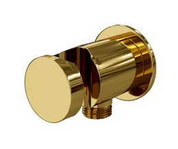 Фото Подключение шланга WasserKRAFT A189 с держателем для лейки, PVD-покрытие глянцевое золото