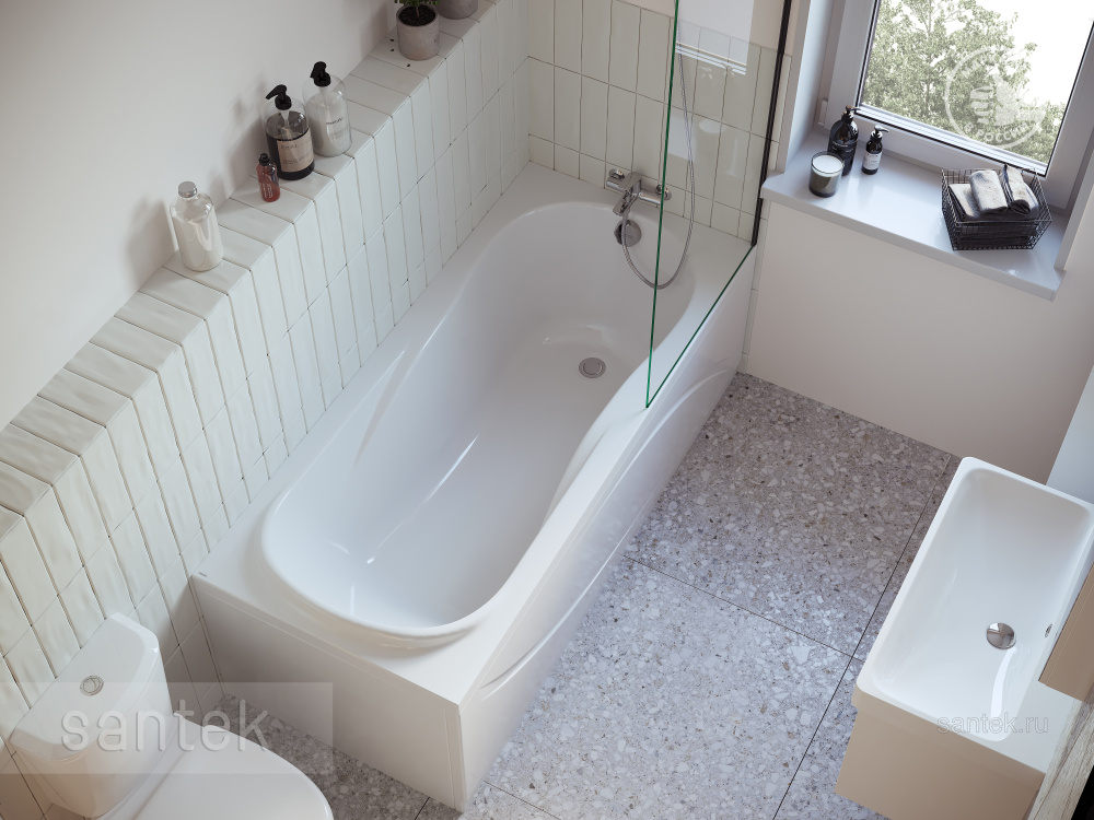 Фото Акриловая ванна 150x75 Santek (1.WH30.2.383), прямоугольная