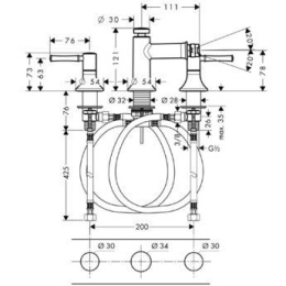 Смеситель для биде 14123 000 Hansgrohe Talis Classic