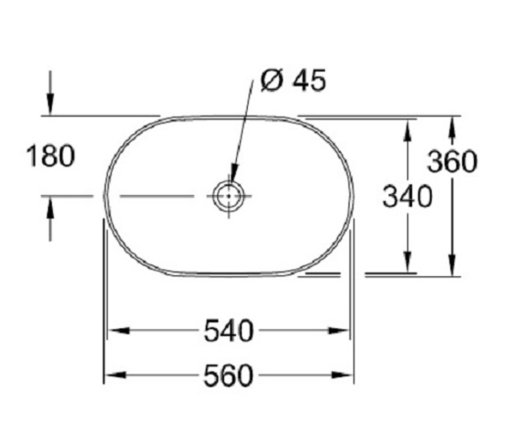 Фото Раковина Villeroy&Boch Collaro 4A195601 56 x 36 см овальная, без перелива