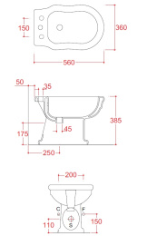 Фото Биде напольное ArtCeram Hermitage (HEB002 01 00) белый