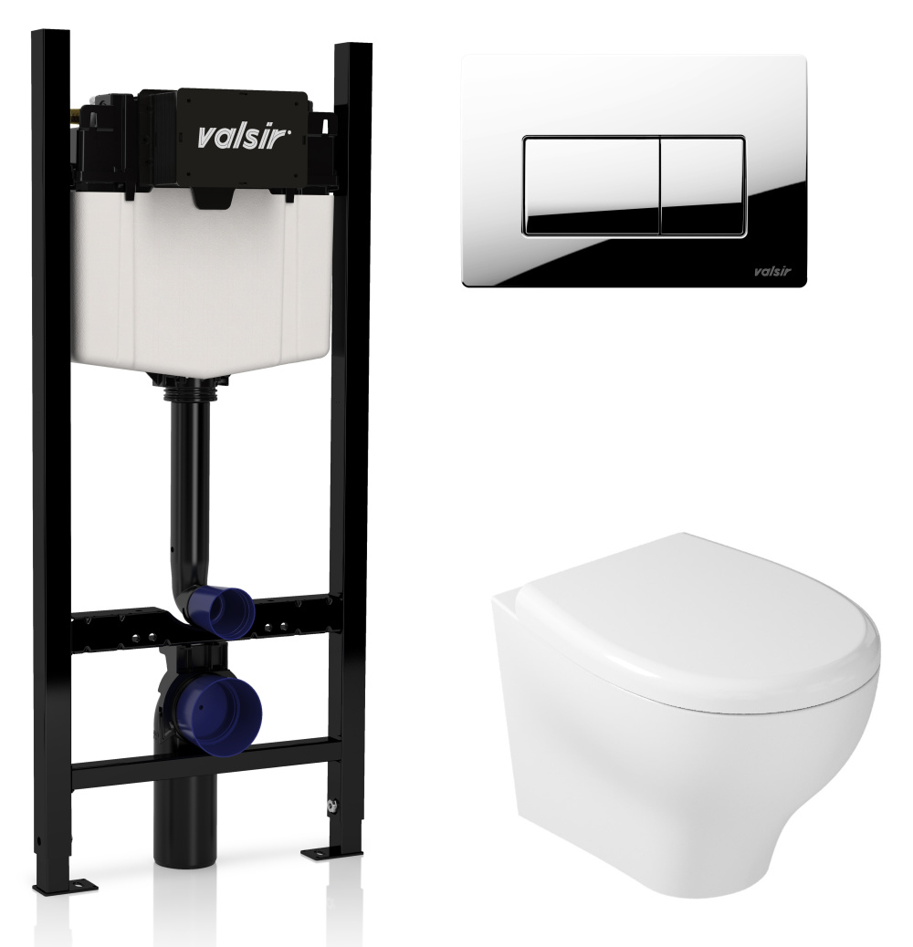 KIT VSCR 7212 Slim P1 Комплект инсталляции 4 в 1, WINNER S BLOCK VS0853202, унитаз EDEN 7212, крышка