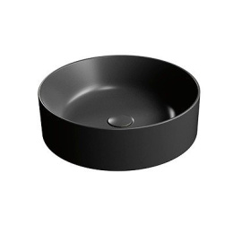 Фото Раковина GSI KUBE X 942726 накладная Ø 45 h13, черная матовая