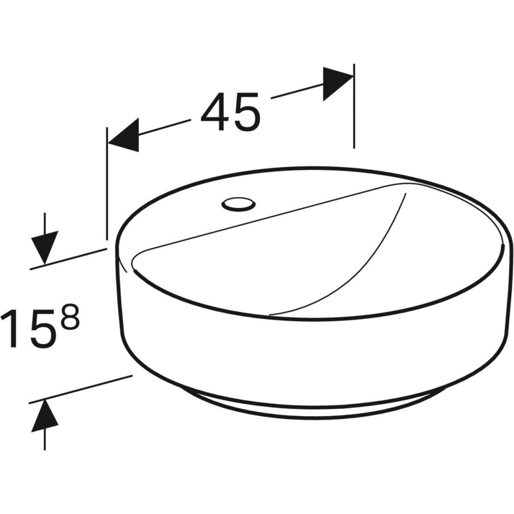 Geberit Variform 500.770.01.2 Раковина, встраиваемая сверху, накладная