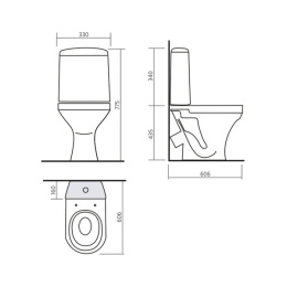 Унитаз напольный SANITA ATCSACC01090113 "Аттика" эконом