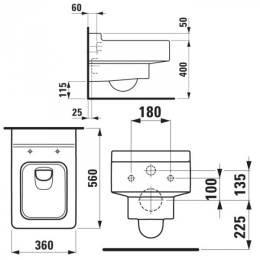 Унитаз Laufen Living 8.2043.5 подвесной