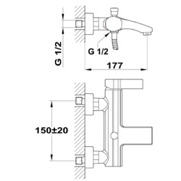 Teka Vita 241220200 Смеситель для ванны