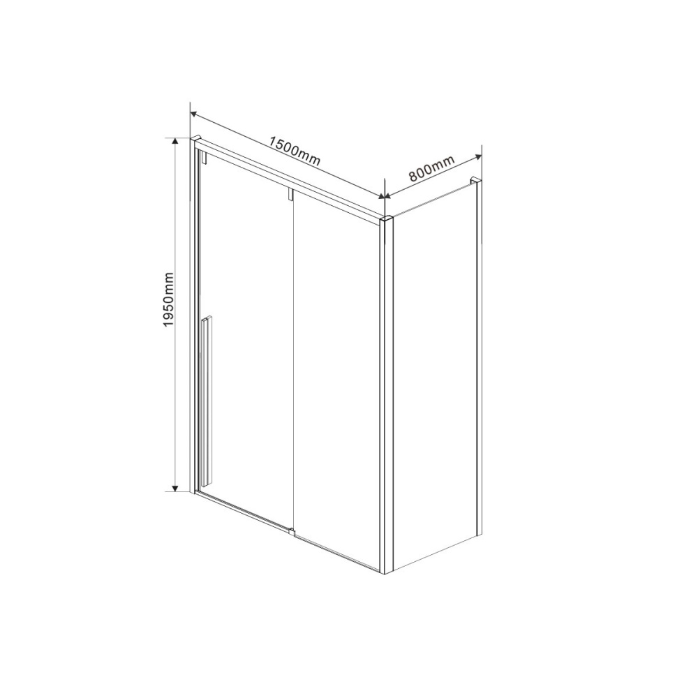 Душевой уголок Vincea Lugano (VSR-1L8015CLB-1) черный