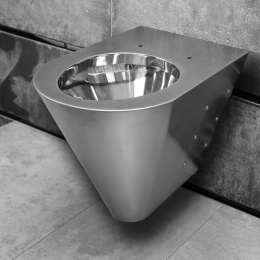 Унитаз антивандальный подвесной с сидением AN-T001 из нержавеющей стали