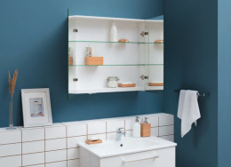 Зеркальный шкаф Dreja Premium 77.9001W, 80x74 см, белый глянец