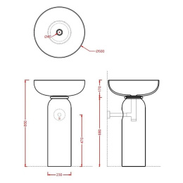 Колонна для раковины ArtCeram Jolie (JOC001 05 00) белый матовый