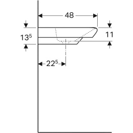 Geberit My day 125480600 Раковина, подвесная