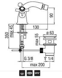 NOBILI Ritz RI49119/6BR Смеситель для биде (бронза)
