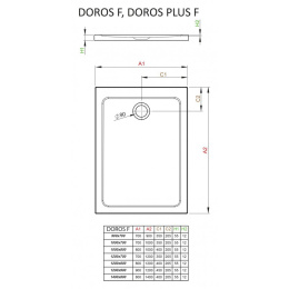 Акриловый поддон для душа Radaway Doros F 100x80x5,5 Белый SDRF1080-01