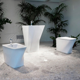 Фото Azzurra Hera HELF06343T0MBI*1 Раковина 63х43х85 см, 1 отв., цвет: белый