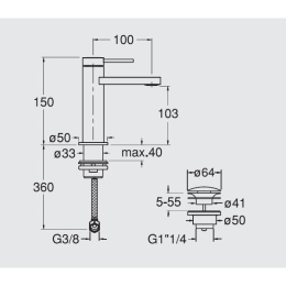 Cristina UNI/C UC22051 Смеситель для раковины