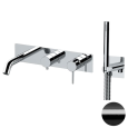 Смеситель для ванны Remer X Style X53D2WBCFP, черный брашированный хром