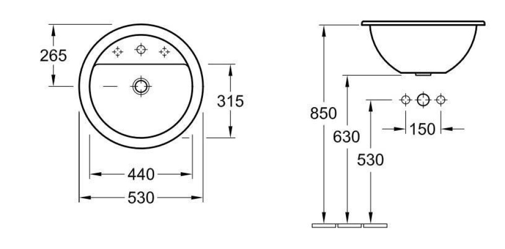 Фото Раковина встраиваемая 514050R2 VILLEROY&BOCH Loop Friends