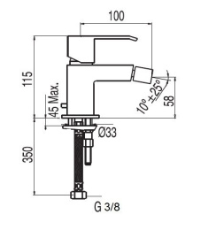 Фото Tres Cuadro Exclusive 406120 Смеситель для биде