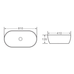 Раковина 81 см BelBagno (BB1349) прямоугольная