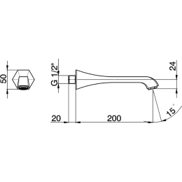 Фото Излив для наполнения ванны Cisal Cherie CE00024021