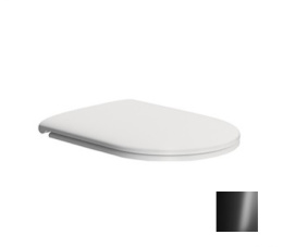 Фото Сиденье для унитаза с крышкой GSI MS992C26 530 мм х 360 мм, SoftClose цвет Чёрный матовый Ardesia