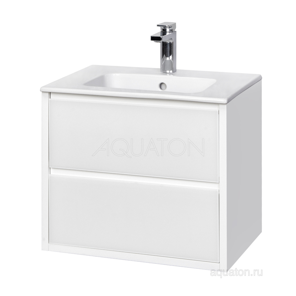 Тумба под раковину Aquaton Римини 60 белый глянец 1A226601RN010 NEW
