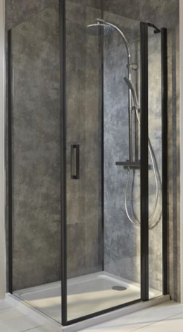 Душевая дверь Jacob Delafon Contra E22T81-BL, 80 х 200 см, стекло прозрачное, профиль чёрный