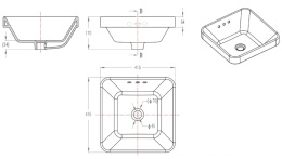 Фото Накладная раковина Bravat Meissen (C22327W-ENG)
