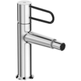 Фото Смеситель для биде Jacob Delafon Odeon Rive Gauche E21033-BLV-CP с донным клапаном, хром, ручка черн